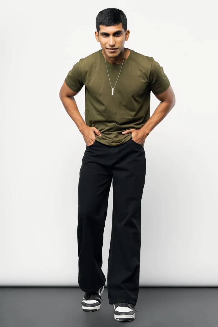 N-Ten Black Men's Wide Leg Jeans - Image 3
